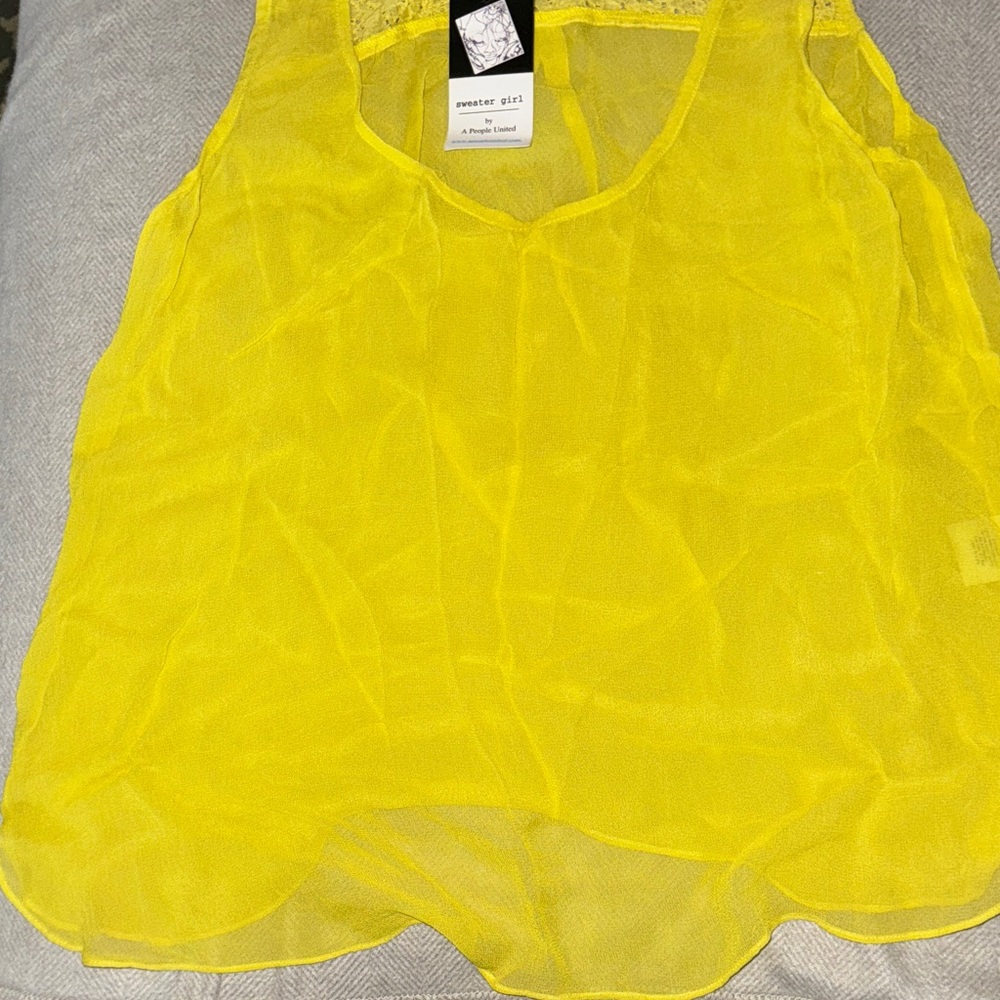 Sheer Yellow Camisole by